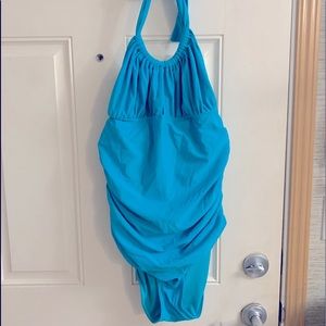 La Vie en Rose halter one piece bathing suit.